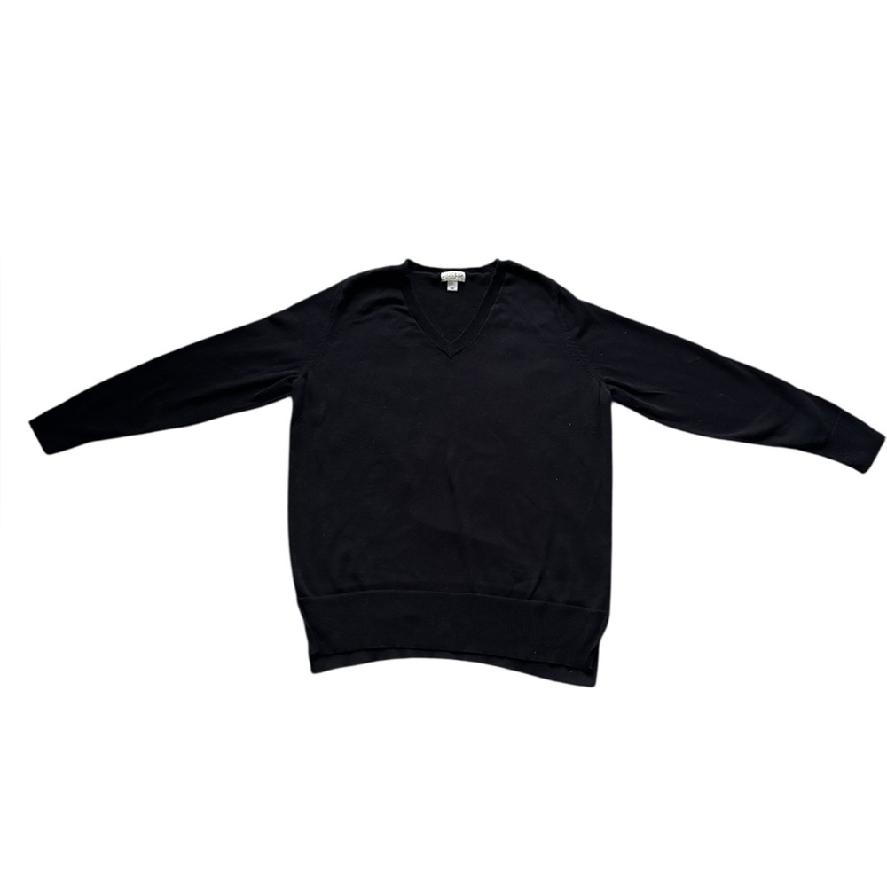 Maison Jules Black V-Neck Sweater sz L